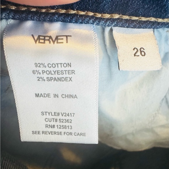 VERVET BY FLYING MONKEY Distressed Blue Ankle Jeans - Picture 5 of 10